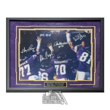 Purple People Eaters Autographed Minnesota Vikings Framed 16x20 Photo - AA (Jump)