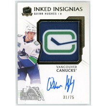 Quinn Hughes 2019-20 Upper Deck The Cup Inked Insignias Rookie Patch Auto 31/75