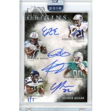 Elliott Henry Drake Prosise 2018 Panini Honors 2016 Origins Quad Rookie Autograph Card #QRA-RB 1/1