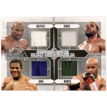 Evander Holyfield, Briggs, Bowe, Moorer 2011 ITG Ringside Boxing Silver Quad Memorabilia