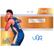 Derik Queen 2026 Panini Private Signings Gold Autograph Card 03/10