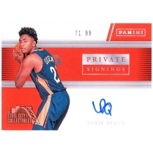 Derik Queen 2026 Panini Private Signings Red Autograph Card 71/99