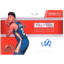 Derik Queen 2026 Panini Private Signings Red Autograph Card 76/99