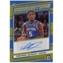 Immanuel Quickley 2020-21 Panini Donruss Optic Gold Dominators Rookie Autograph Card #RDS-IMM 8/10