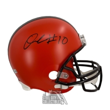 Quinshon Judkins Autographed Cleveland Browns 2015 DLX Replica Full Size Football Helmet - BAS