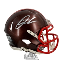 Quinshon Judkins Autographed Cleveland Browns Flash Mini Football Helmet - BAS (Silver Ink)