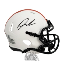 Quinshon Judkins Autographed Cleveland Browns Lunar Eclipse Mini Football Helmet - BAS
