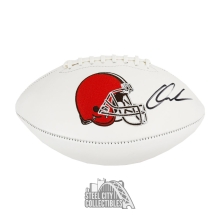 Quinshon Judkins Autographed Cleveland Browns White Logo Football - BAS
