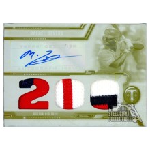 Rafael Devers 2020 Topps Triple Threads White Whale Autograph Patch Printing Plate #TTAR-RD5 1/1