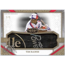 Tim Raines 2024 Topps Tier One Limited Lumber Bat Barrel Card #T1LL-TR 1/1