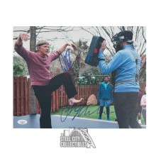 Cobra Kai Ralph Macchio / William Zabka Autographed 11x14 Photo - JSA (Fighting)