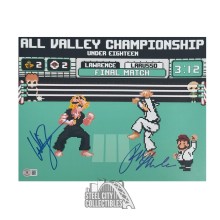 Karate Kid Ralph Macchio / William Zabka Autographed 8-Bit 11x14 Photo - BAS
