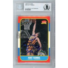 Kurt Rambis 1986-87 Fleer Autograph Card #89 BAS