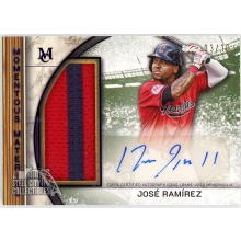 Jose Ramirez 2025 Topps Museum Momentous Material Patch Autograph Card #MMJPA-JRA 3/10