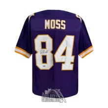 Randy Moss Autographed Minnesota Custom Purple Football Jersey - BAS