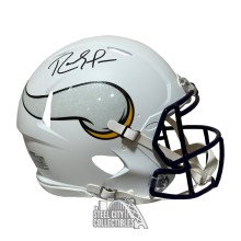 Randy Moss Autographed Minnesota Flat White Authentic Full Size Helmet - BAS