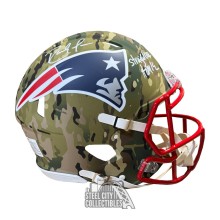 Randy Moss Straight Cash Homie Autographed New England Camo Authentic Full Size Helmet - BAS