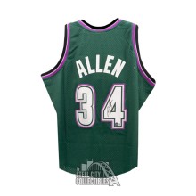 Ray Allen Autographed Milwaukee Green Mitchell & Ness L Replica Basketball Jersey - BAS