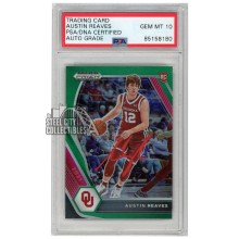 Austin Reaves 2021-22 Panini Prizm Draft Green Autograph Rookie Card #49 PSA/DNA 10 (Red)