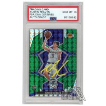 Austin Reaves 2021-22 Panini Mosaic Green Autograph Rookie Card #241 PSA/DNA 10 (Yellow)