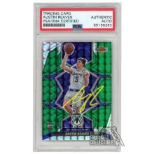 Austin Reaves 2021-22 Panini Mosaic Green Autograph Rookie Card #241 PSA/DNA (Yellow)