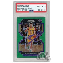 Austin Reaves 2021-22 Panini Prizm Green Autograph Rookie Card #165 PSA/DNA 10 (Purple)