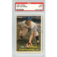 Pee Wee Reese 1957 Topps Baseball Card #30 PSA 7