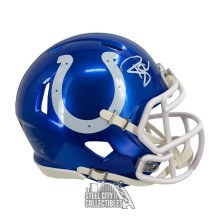 Reggie Wayne Autographed Indianapolis Colts Flash Mini Football Helmet - JSA