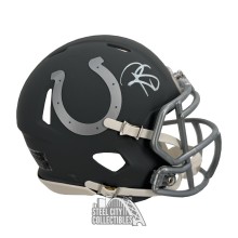 Reggie Wayne Autographed Indianapolis Colts Slate Mini Football Helmet - JSA