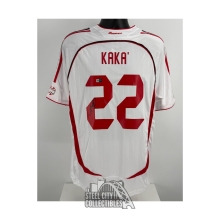 Ricardo Kaka Autographed AC Milan White Adidas Soccer Jersey - BAS (Upside Down Auto)