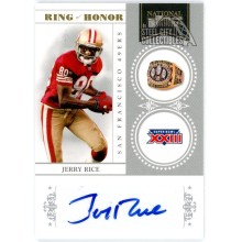 Jerry Rice 2011 Panini Playoff National Treasures Playoff Auto Card #25 03/10