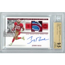 Jerry Rice 2021 Panini Encased Legendary Patch Autograph Card #LSS-JR 2/2 BGS 9.5
