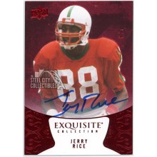 Jerry Rice 2014 Upper Deck Exquisite Red Auto 6/7