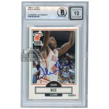 Glen Rice 1990-91 Fleer Rookie Autograph Card #101 BAS 10