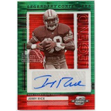 Jerry Rice 2021 Contenders Optic Legendary Contenders Green Pulsar Auto 1/10