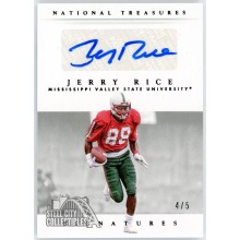 Jerry Rice 2015 Panini National Treasures Collegiate Autograph Card #67 4/5