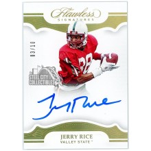 Jerry Rice 2019 Panini Flawless Collegiate Signatures Gold Auto 3/10