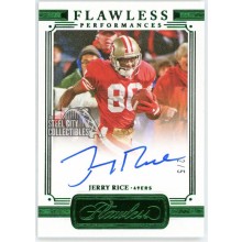 Jerry Rice 2021 Panini Flawless Performances Emerald Autograph Card #FPE-JRI 2/5