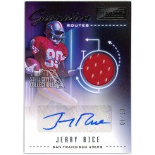 Jerry Rice 2020 Panini Playbook Signature Routes Jersey Auto 9/10