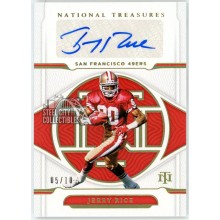 Jerry Rice 2021 Panini National Treasures Gold Autograph Card #S-JR 5/10