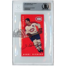 Henri Richard 1994-95 Parkhurst Tall Boys Autograph Card #67 BAS