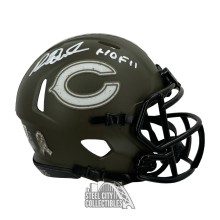 Richard Dent HOF 11 Autographed Chicago Salute To Service Mini Helmet - BAS
