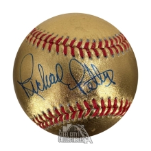 Richard Petty Autographed Official Gold MLB Baseball - JSA