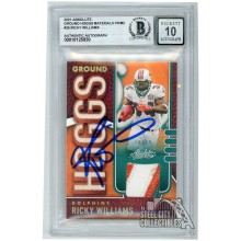 Ricky Williams 2021 Panini Absolute Ground Hoggs Patch Auto #GH25 /49 BAS 10