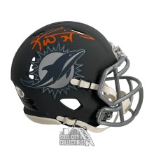 Ricky Williams Autographed Miami Dolphins Slate Mini Football Helmet - JSA