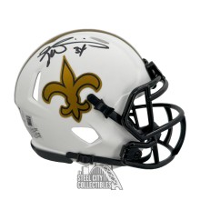 Ricky Williams Autographed New Orleans Saints Lunar Eclipse Mini Football Helmet - BAS