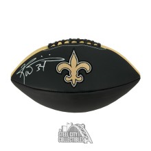 Ricky Williams Autographed New Orleans Saints Logo Black Football - BAS