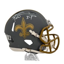 Ricky Williams Autographed New Orleans Saints Slate Mini Football Helmet - BAS (White Ink)