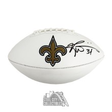 Ricky Williams Autographed New Orleans Saints White Logo Football - JSA