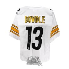 Rico Dowdle Autographed Pittsburgh Custom White Football Jersey - BAS